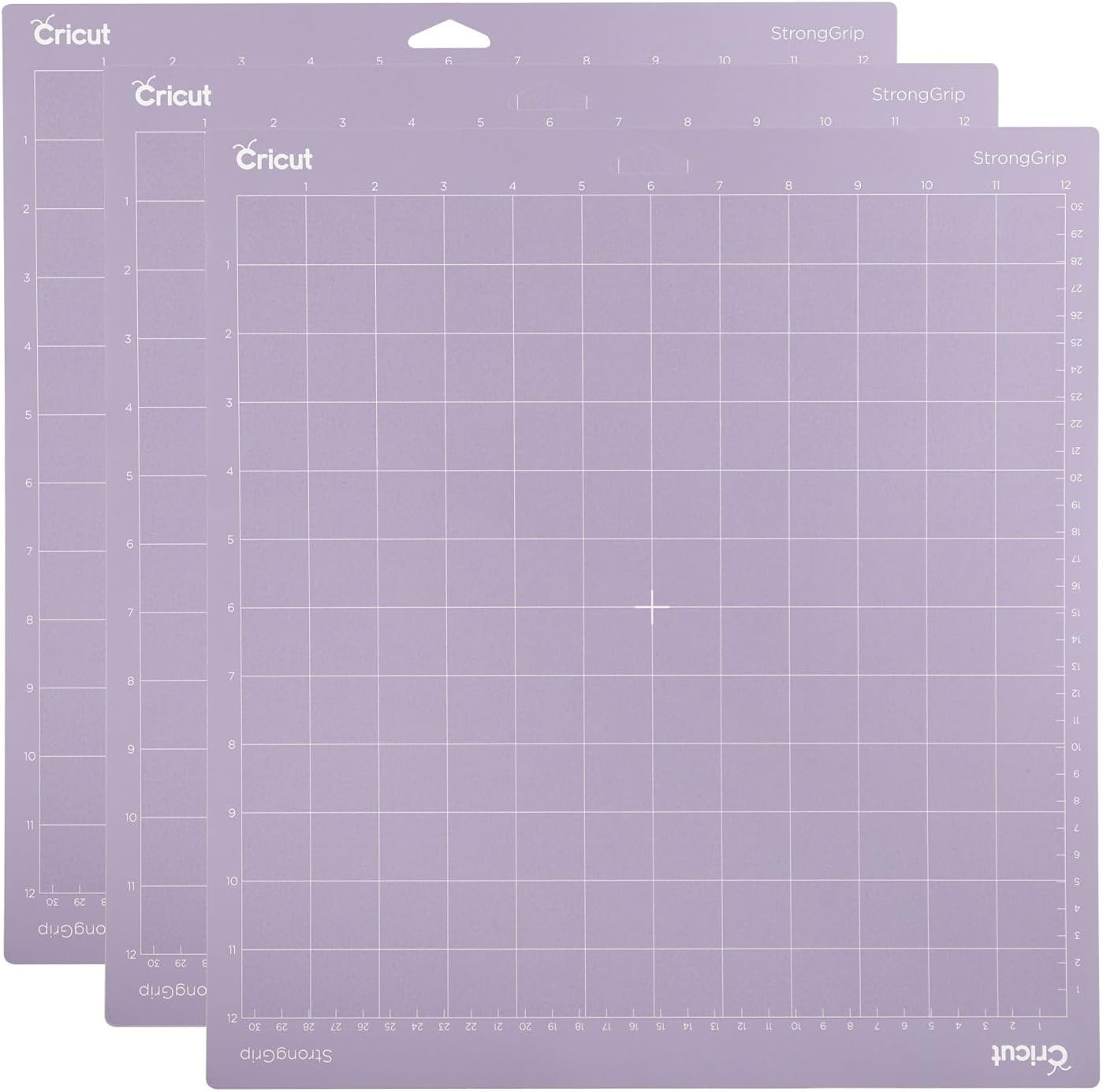 Cricut StrongGrip Cricut Cutting Mat 12in x 12in, Craft Mat for Cricut Maker & Explore, Use with Heavyweight Materials - Specialty Cardstock, Matboard & More, Reusable, Clear Protective Film (3 Count)