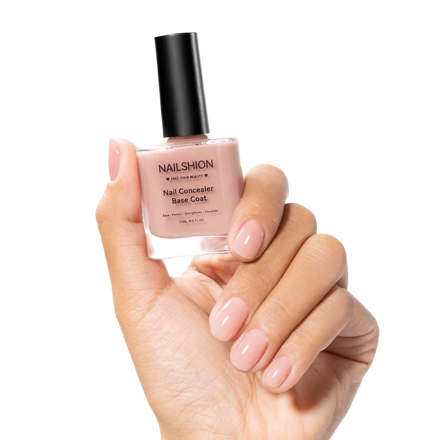 4-in-1 Illuminating Nail Concealer Base Coat, 15-free, Quick Dry