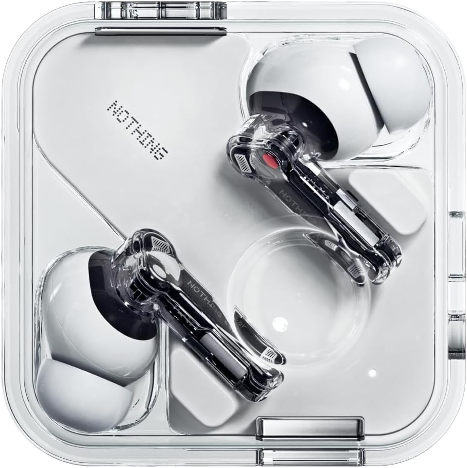 Nothing Ear Wireless Earbuds with ChatGPT Integration, Smart ANC, Hi-Res Audio with LDAC & LHDC, 11mm Dynamic Bass Boost, 40.5H Playtime, 6 Mics for Calls Headphones, Wireless Charging White