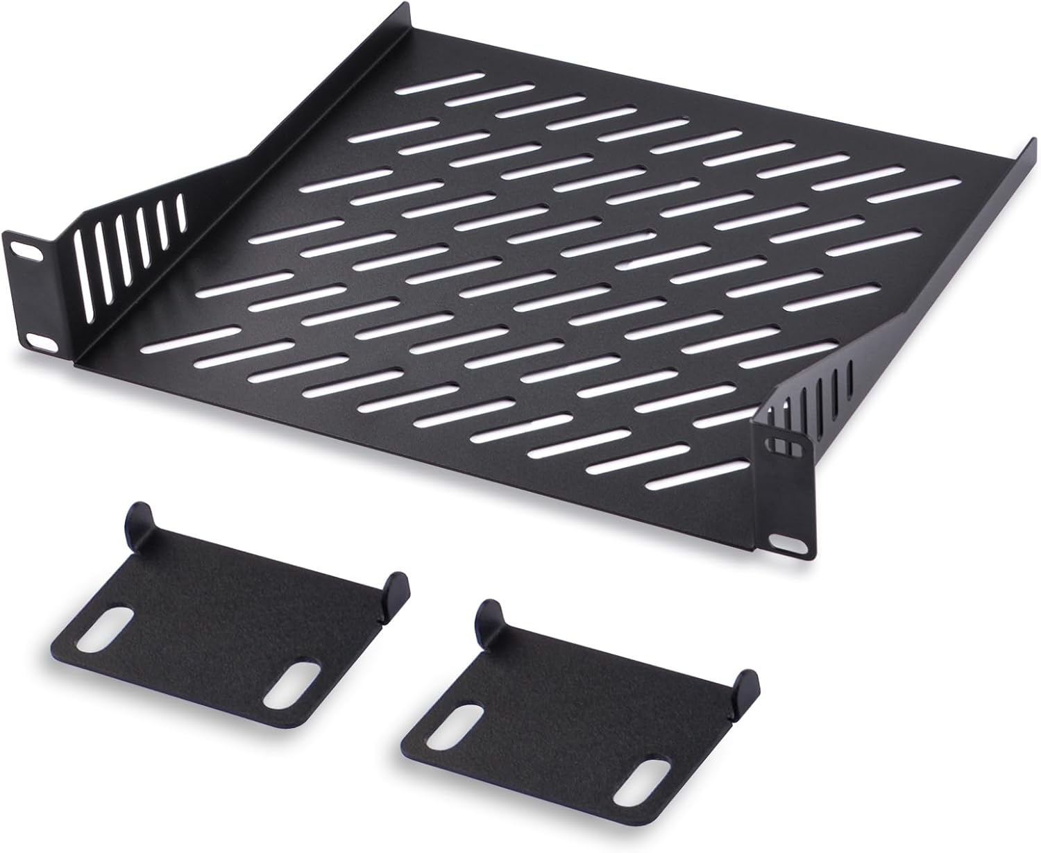 DeskPi RackMate Accessories Rack Shelf 10 inch 1U Rack, 1U Server Rack Shelf Vented Rack Mount Cantilever Tray for 10 Inch Network Equipment Rack & Cabinet and DeskPi Rackmate T1/T0