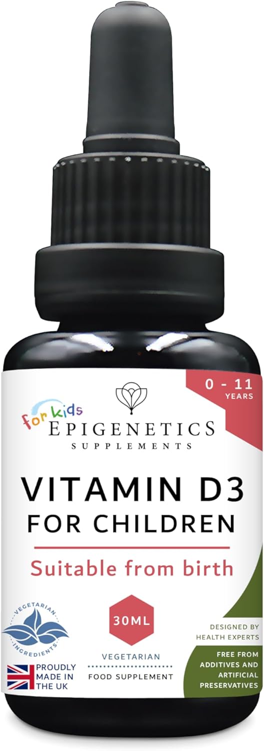 Baby Vitamin D Drops for Newborn, Kids, Toddler, & Children | 200 Servings | 30ml Vitamin D3 Immunity Supplement 0-11 Years | Sugar Free & Unflavoured | UK Made Vegetarian Liquid