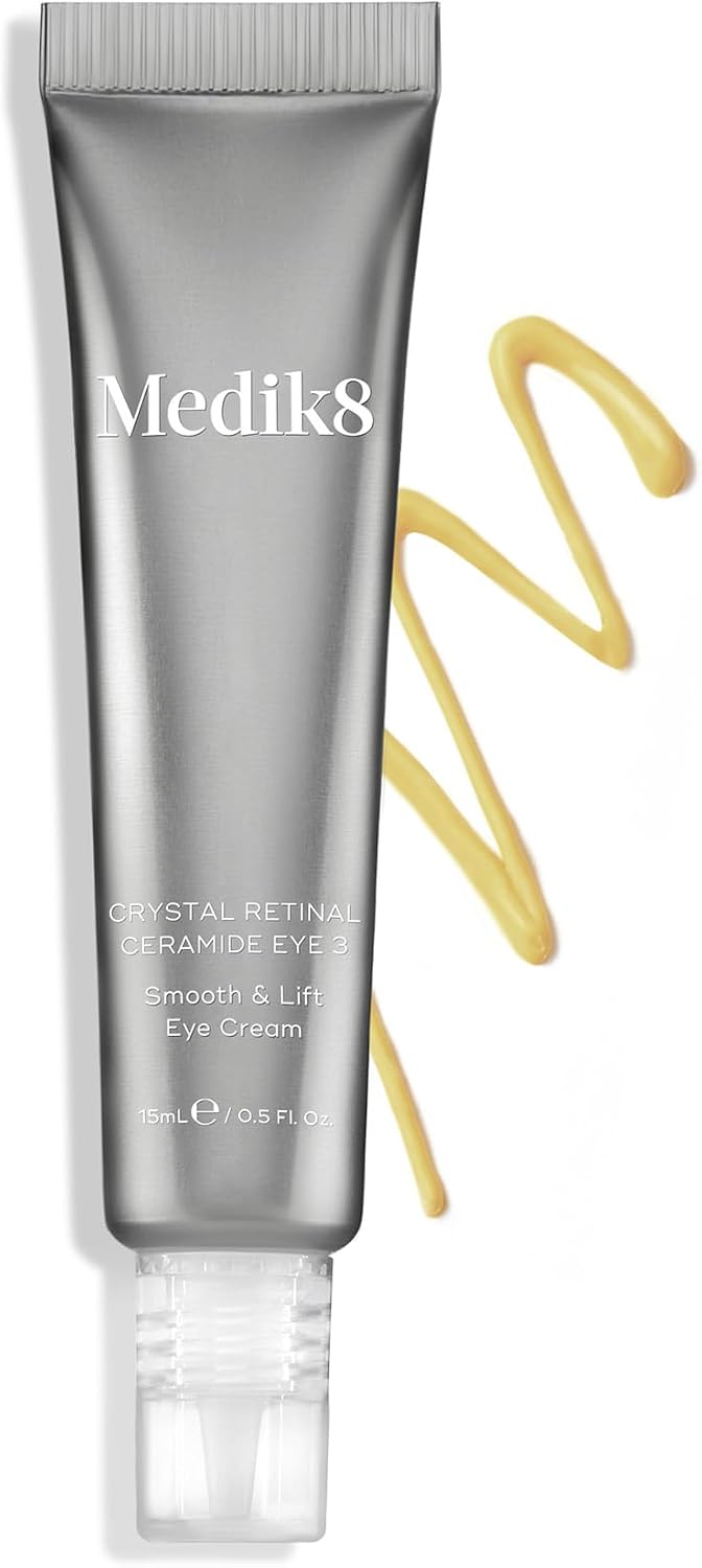 Medik8 Crystal Retinal Ceramide 3 Eye Cream - Anti Ageing & Anti Wrinkle - Smooth & Lift Eye Cream - 0.03% Retinal Strength - 11x Faster than Retinol - For New Vitamin A Users - 15ml