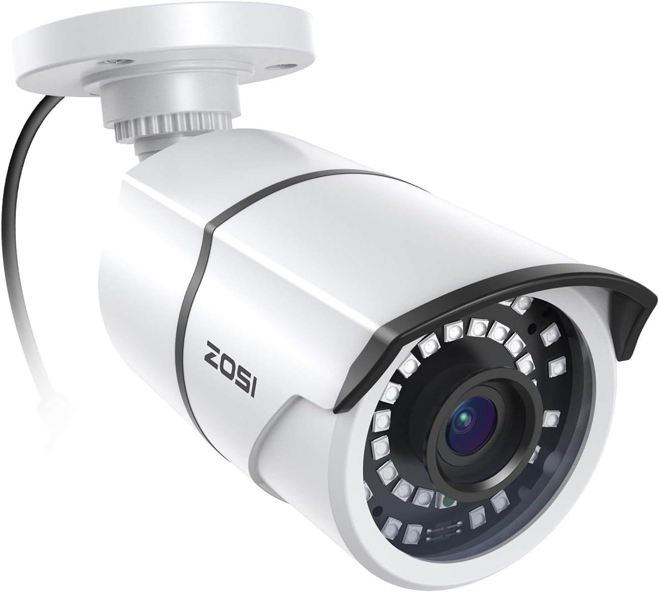 ZOSI 1080p Security Bullet Camera for Home and Business Surveillance System, IP66 Weatherproof Indoor Outdoor 1920TVL Hybrid 4-in-1 CCTV Camera, 3.6mm Lens with 120ft IR Night Vision, Motion Detect