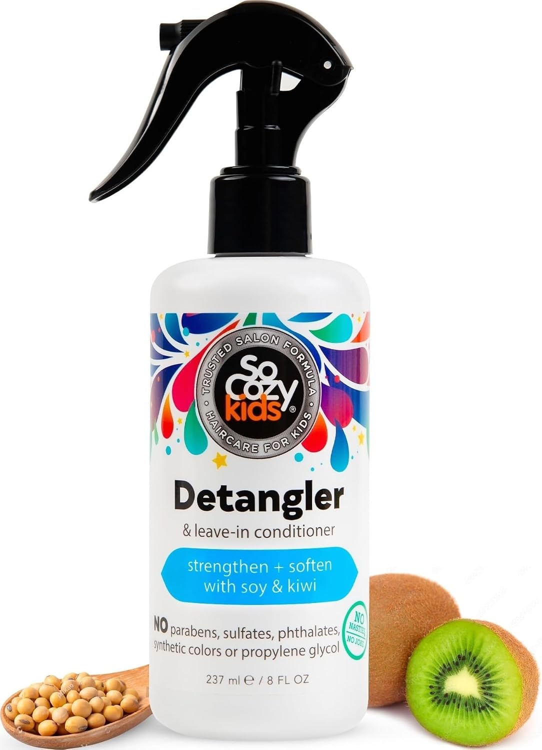SO COZY Kids 2-in-1 Detangler & Leave In Conditioner Spray, 8 Fl Oz