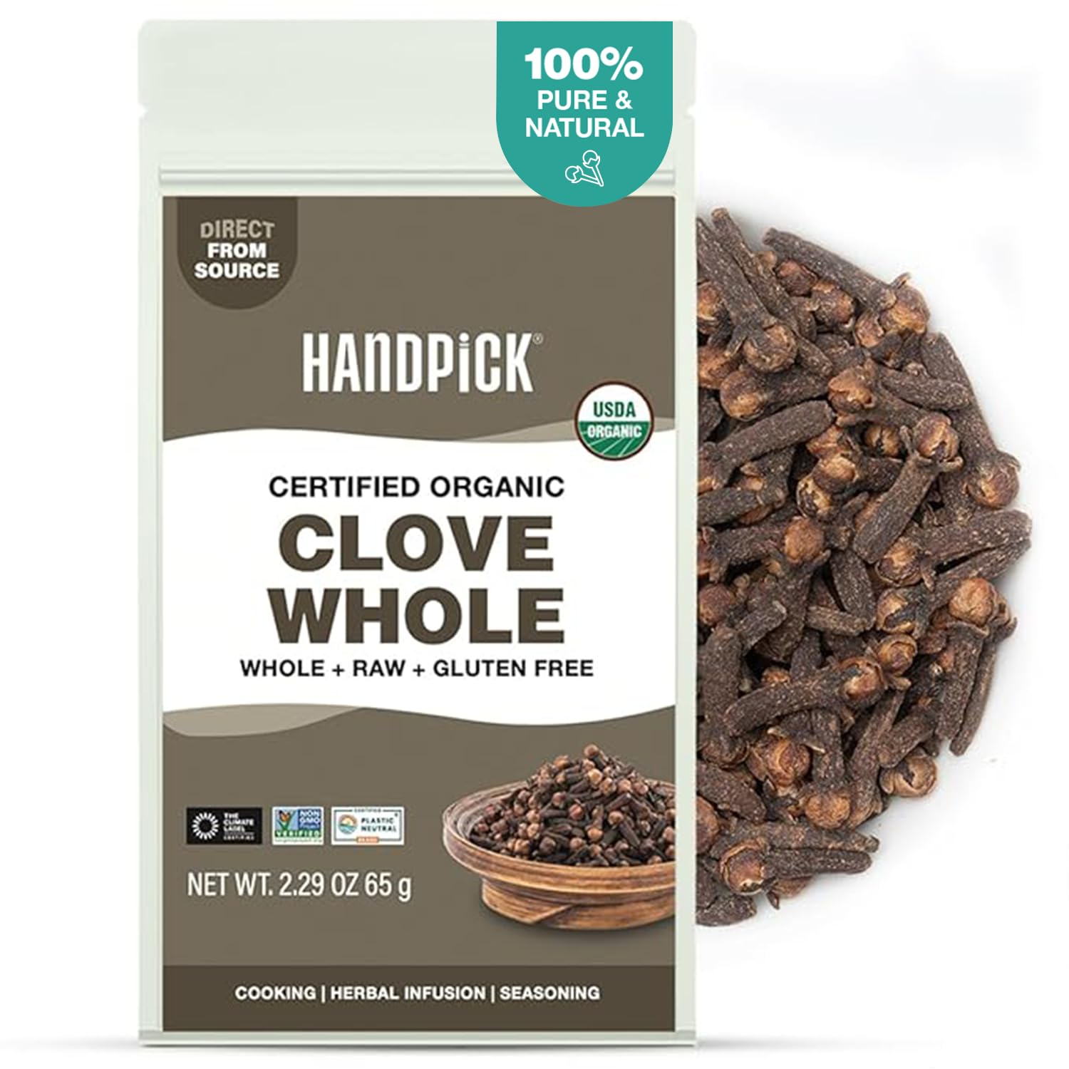 HANDPICK Organic Whole Cloves (2.3oz) High Quality Cloves from South India