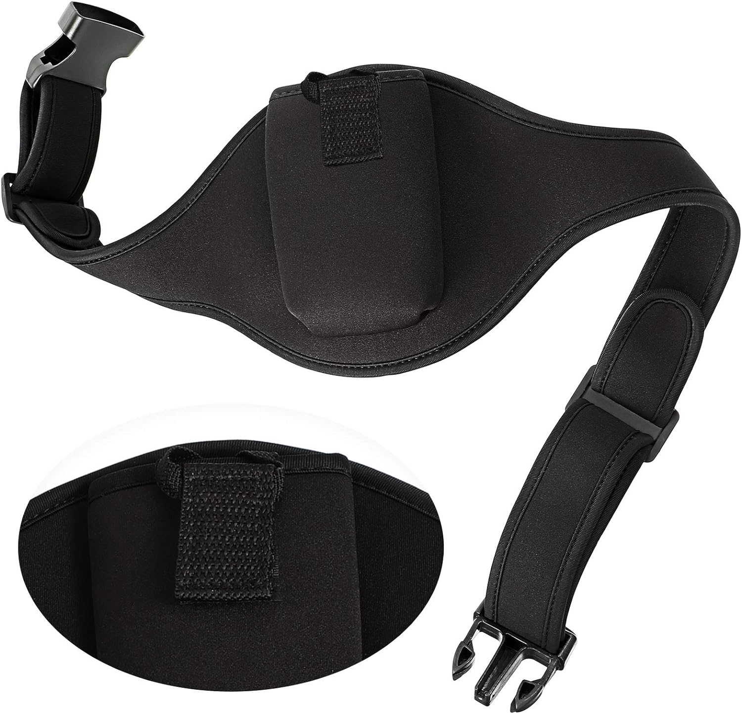 Mic Belt with Anti Dropping Strap, Neoprene Microphone Carrier Pouch Adjustable Sweat Absorbent Belt Waistband Bag for Vertical Mic Fitness Teacher Speaker Theatre