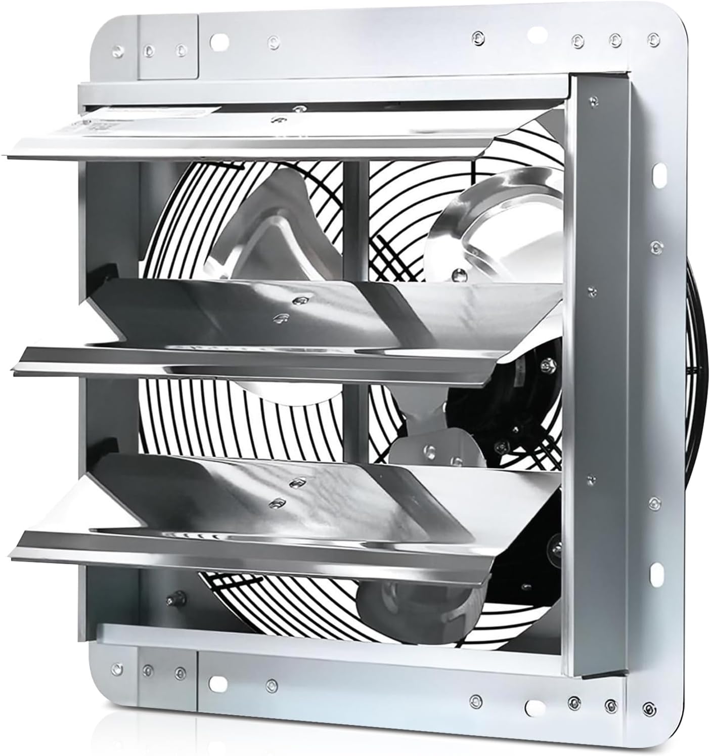 KEN BROWN 12 Inch Shutter Exhaust Fan,1450 CFM, Up to 550 sq.ft, Automatic Shutter, Wall Mounted Attic Fan for Garage Greenhouse Workshop Shed