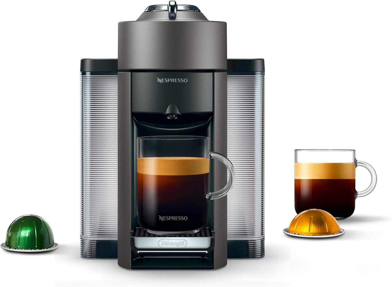 Nespresso Vertuo Coffee and Espresso Machine by De'Longhi,54 oz, Titan,Gray