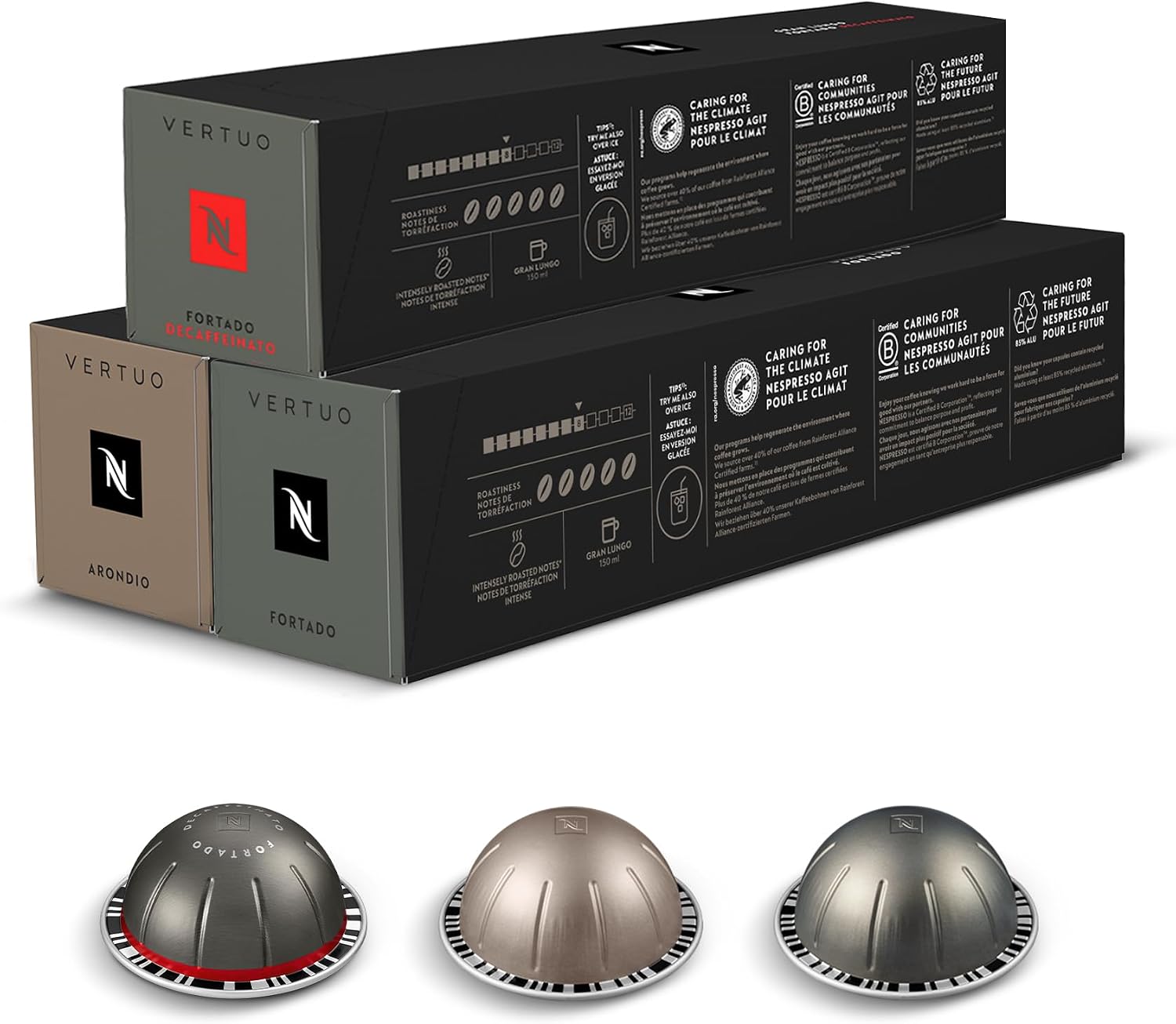 Nespresso Vertuo Coffee Pods Gran Lungo30 pod variety pack