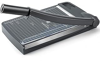 MROCO Paper Cutter 12" Cut Length Paper Trimmer, Guillotine Trimmer with 12 sheet Capacity Paper Cutting Board, Heavy Duty Guillotine Paper Cutters and Trimmers for Cardstock Paper Crafts Paper Slicer