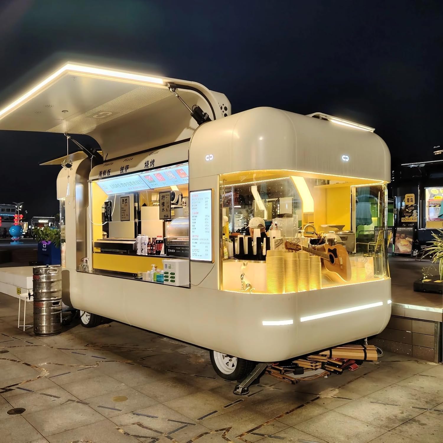 Food Trailer, Concession Trailer for Sale, Mobile Food Trucks for Sale, Street Coffee Cart with Full Equipment