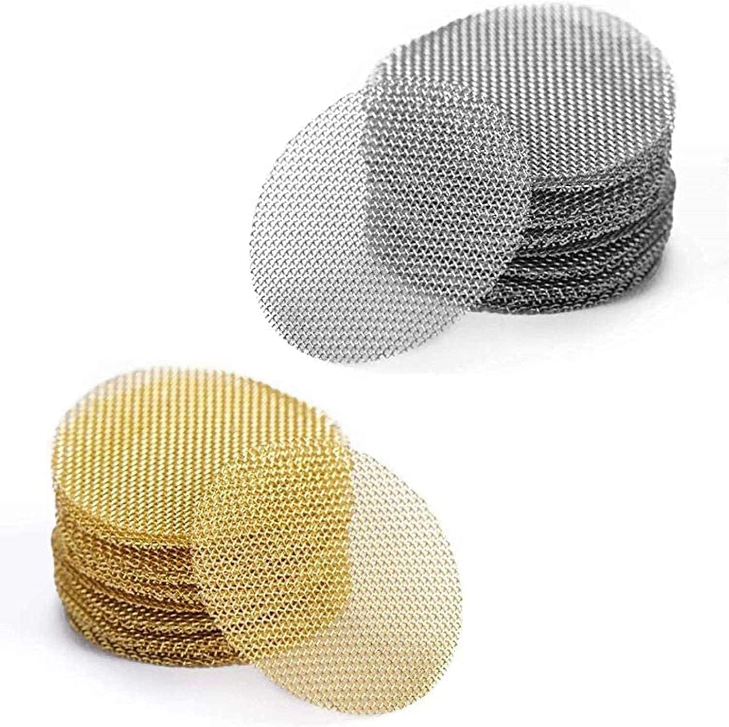 100pcs Pipe Screens, 3/4 Inch Pipe Filters, 50pcs Premium Stainless Steel Pipe Screens and 50pcs Brass Filters