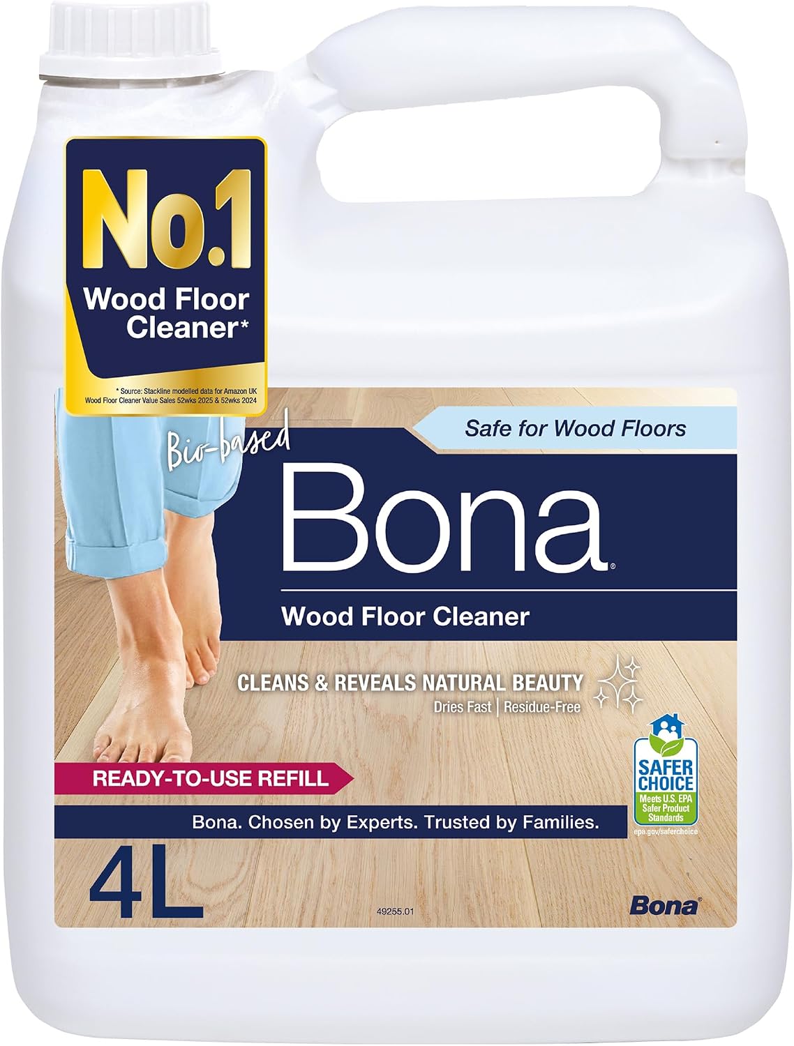 Bona 4L Cleaner Refill for Wood Floors - 4L
