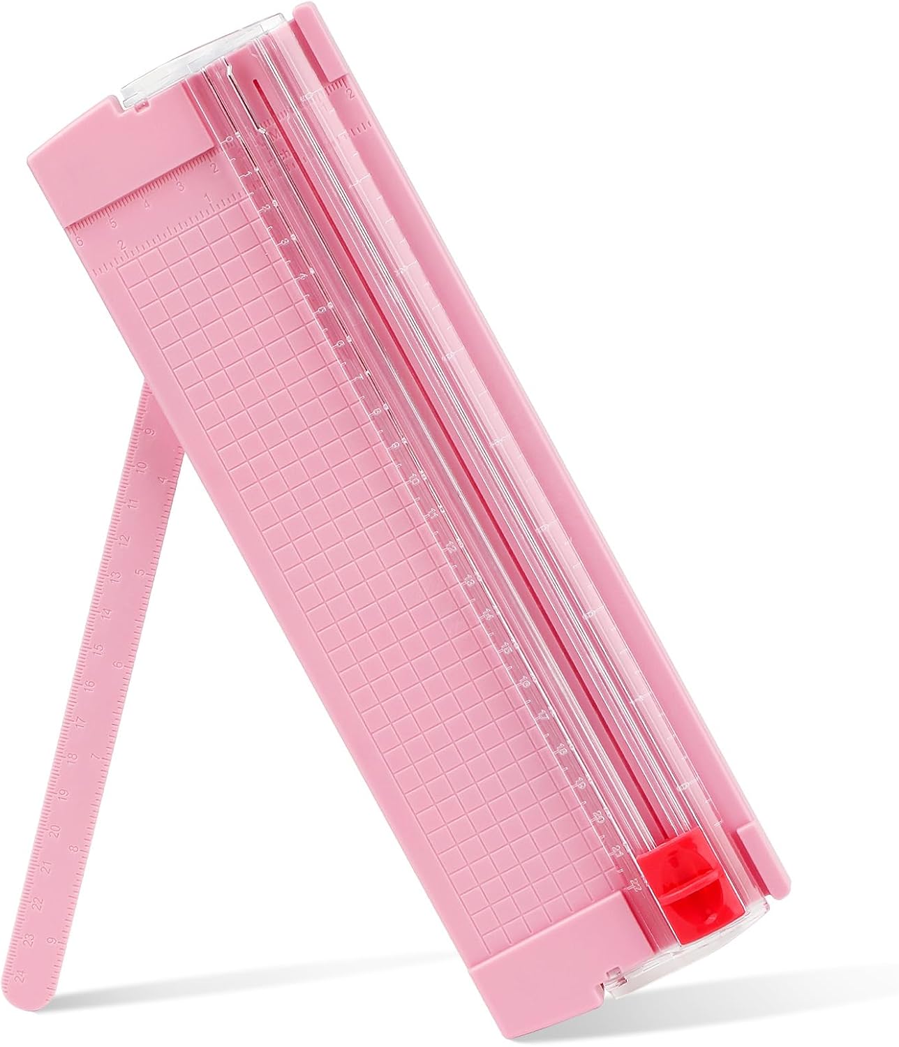 Mini Paper Cutter,Paper Trimmer Guillotine A4 A5 with Automatic Security Safeguard for Paper Label Card, Craft Paper and Photos (Pink)