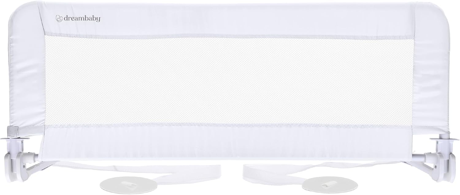 Dreambaby Phoenix Toddler Bed Guard - Foldable & Travel Safety Rail - Suitable for Single, Double and King Size Mattress - Measures 110cm Wide x 45.5cm Tall
