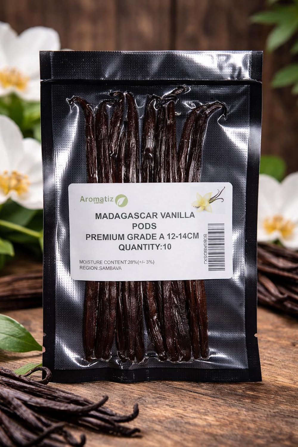 Aromatiz 10x Madagascar Vanilla Pods Grade A 12-14cm FRESH