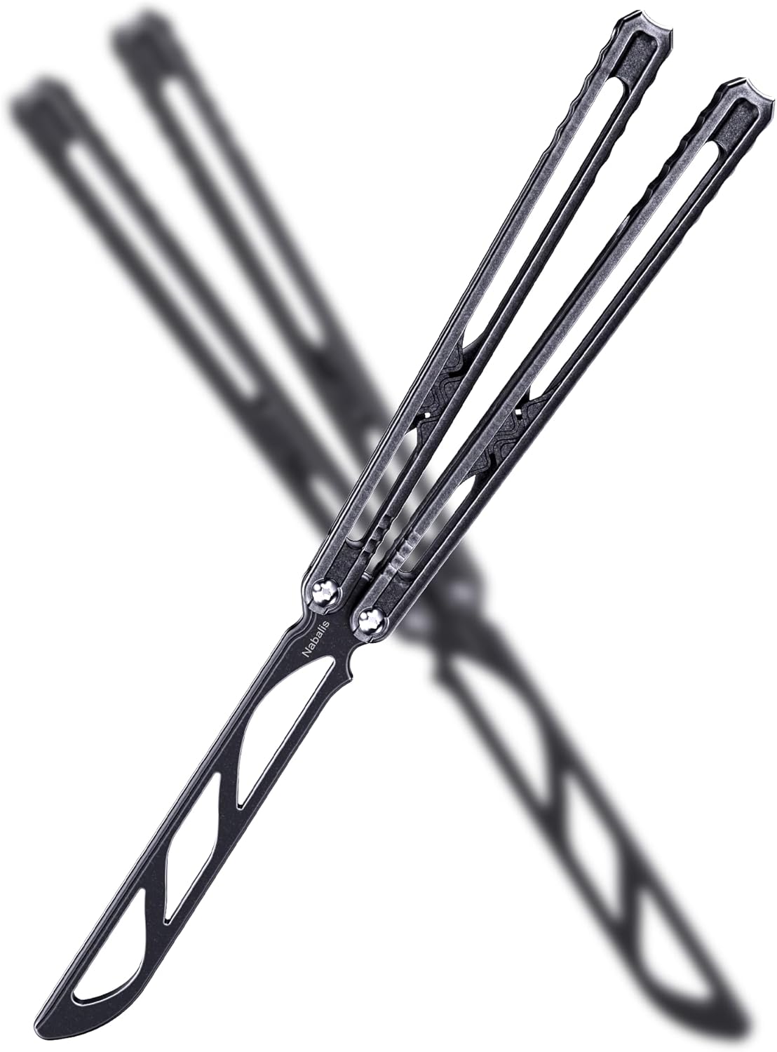 Nabalis Canyon Balisong Trainer Butterfly Knife Balisong, With Stainless Steel Handle & Blade Balisong Trainer, Unsharpened, for Practicing Flipping, Blunt Practice, No Edge Tool