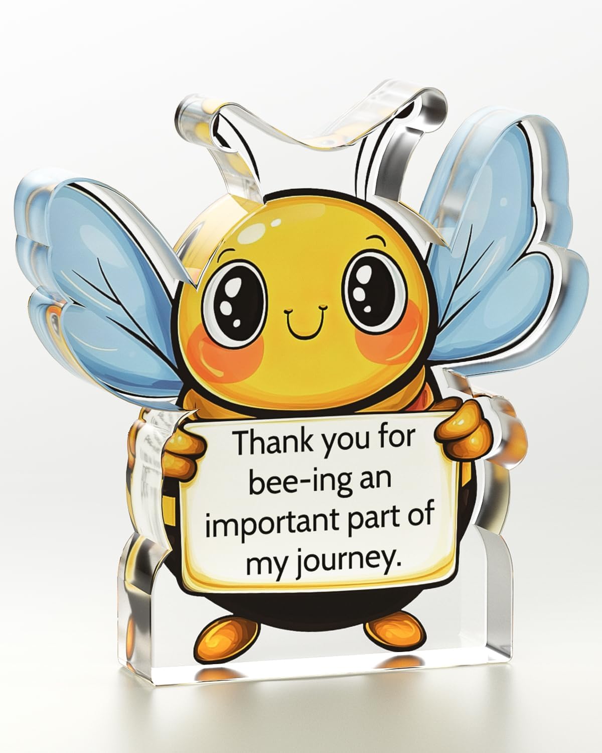 Welsky Teacher Gifts, Thank You Teacher Gifts for Women Bee Acrylic Plaque, End of Year Christmas Birthday Last Day of School Gifts for Her Women Teacher Classmate Roommate