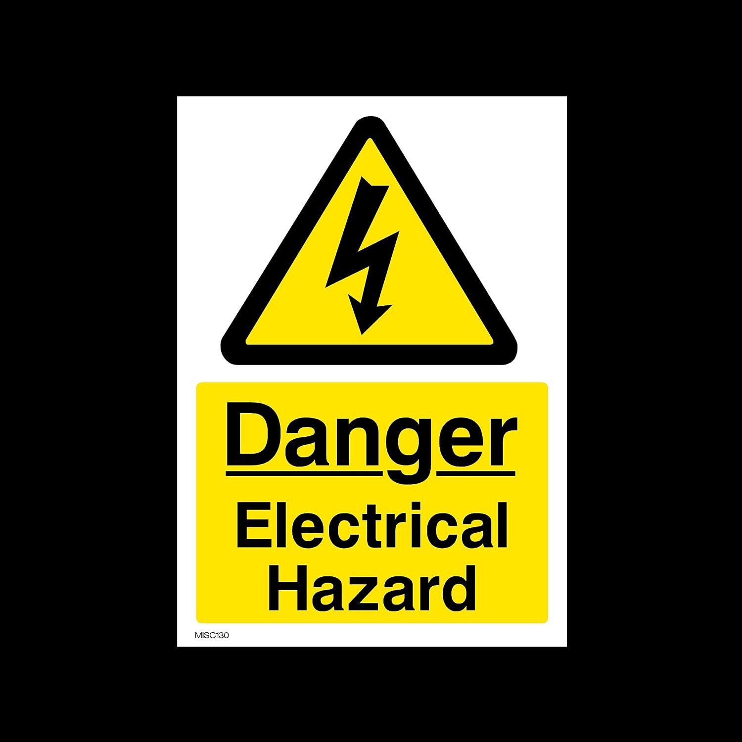 Danger Electrical Hazard Sticker/Self Adhesive Sign (MISC130) - No Parking, Private Property, Access, Disabled Parking, Vehicle, Warning