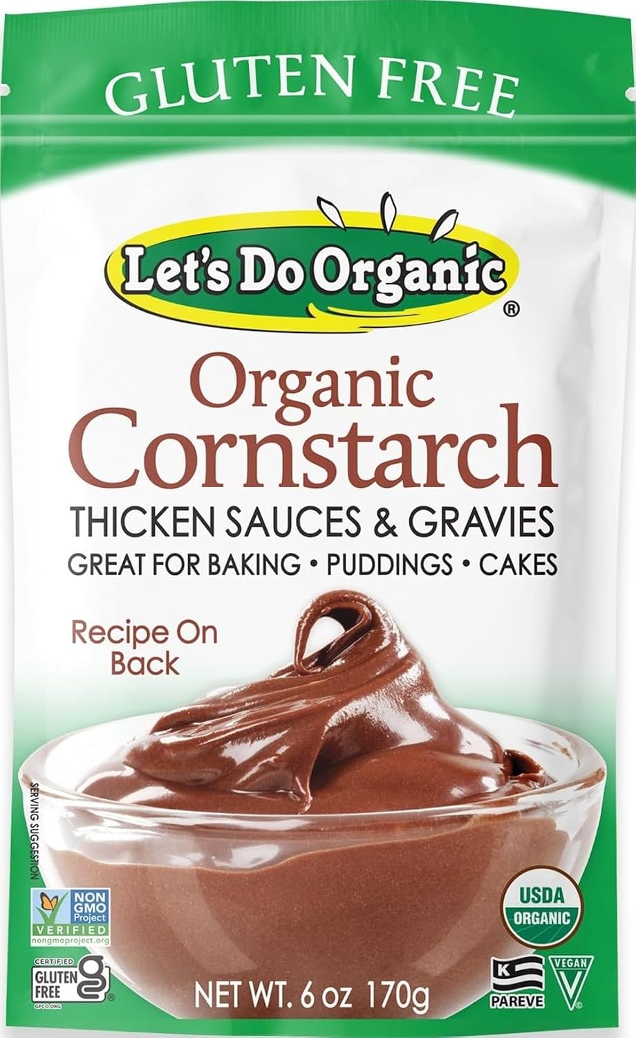 Let's Do Organic Cornstarch - Corn Starch for Cooking, Corn Starch Organic, Corn Starch Powder, Non GMO Corn Starch Gluten Free - 6 Ounce (Pack of 1)