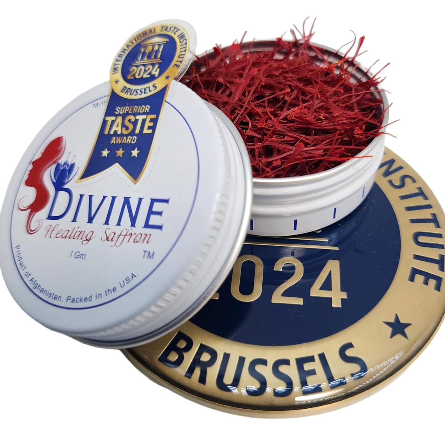 Saffron Threads - 100% Fresh, Pure Saffron from Afghanistan - Premium Award Winner Red Saffron Threads for Cooking Spanish Rice Paella & Risotto, Golden Milk, Tea & More - Divine Healing Saffron, 1g