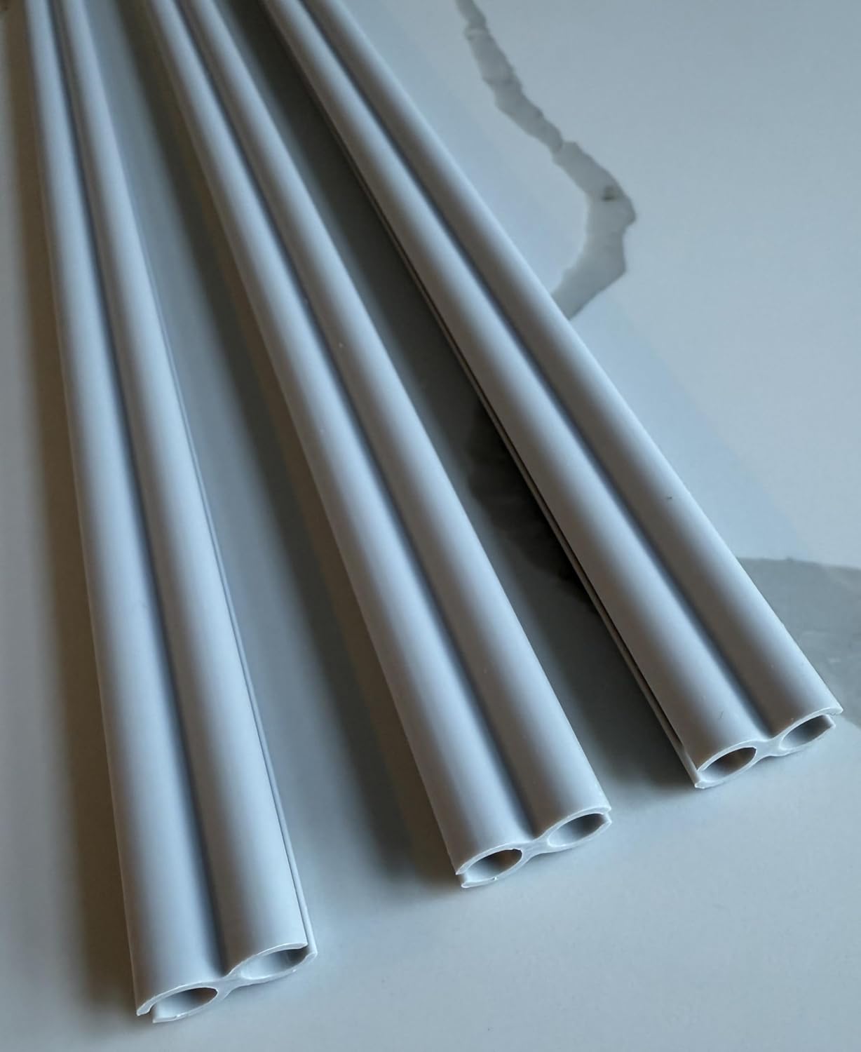 Wild Earth 100cm Figure-of-8 Plastic Awning Channel Connector, 3 Metres, Pack of 3 for Campervan, caravan, motorhome