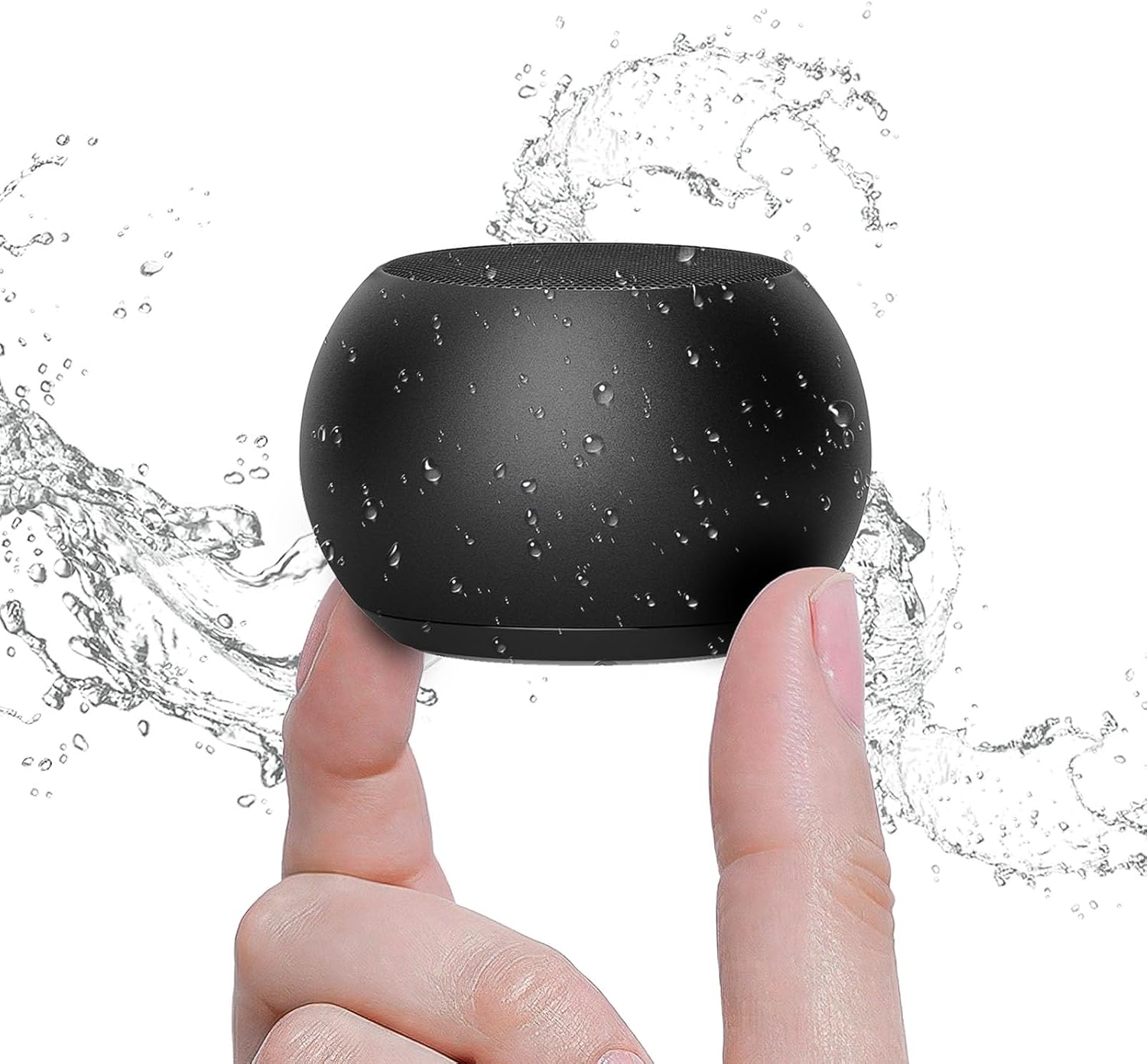 Small Speaker, Portable Bluetooth Speaker with Loud Stereo Sound and Robust Bass Lanyard Easy to Carry, Portable Wireless, IPX7 Waterproof Room, Biking, Hiking, Beach Electronic Gadgets Gift Black