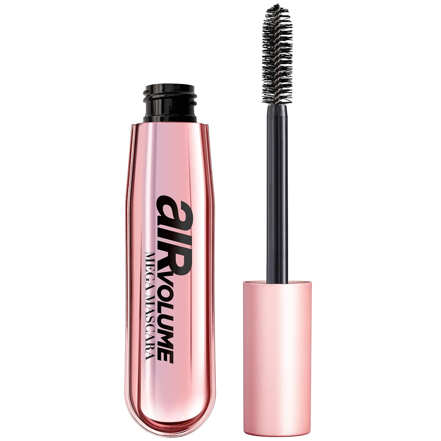 L'Oreal Paris Makeup Air Volume Mega Mascara, Lightweight & Long-lasting Volumizing Mascara for Voluminous Eyelashes, Washable Blackest Black, 0.3 Fl Oz