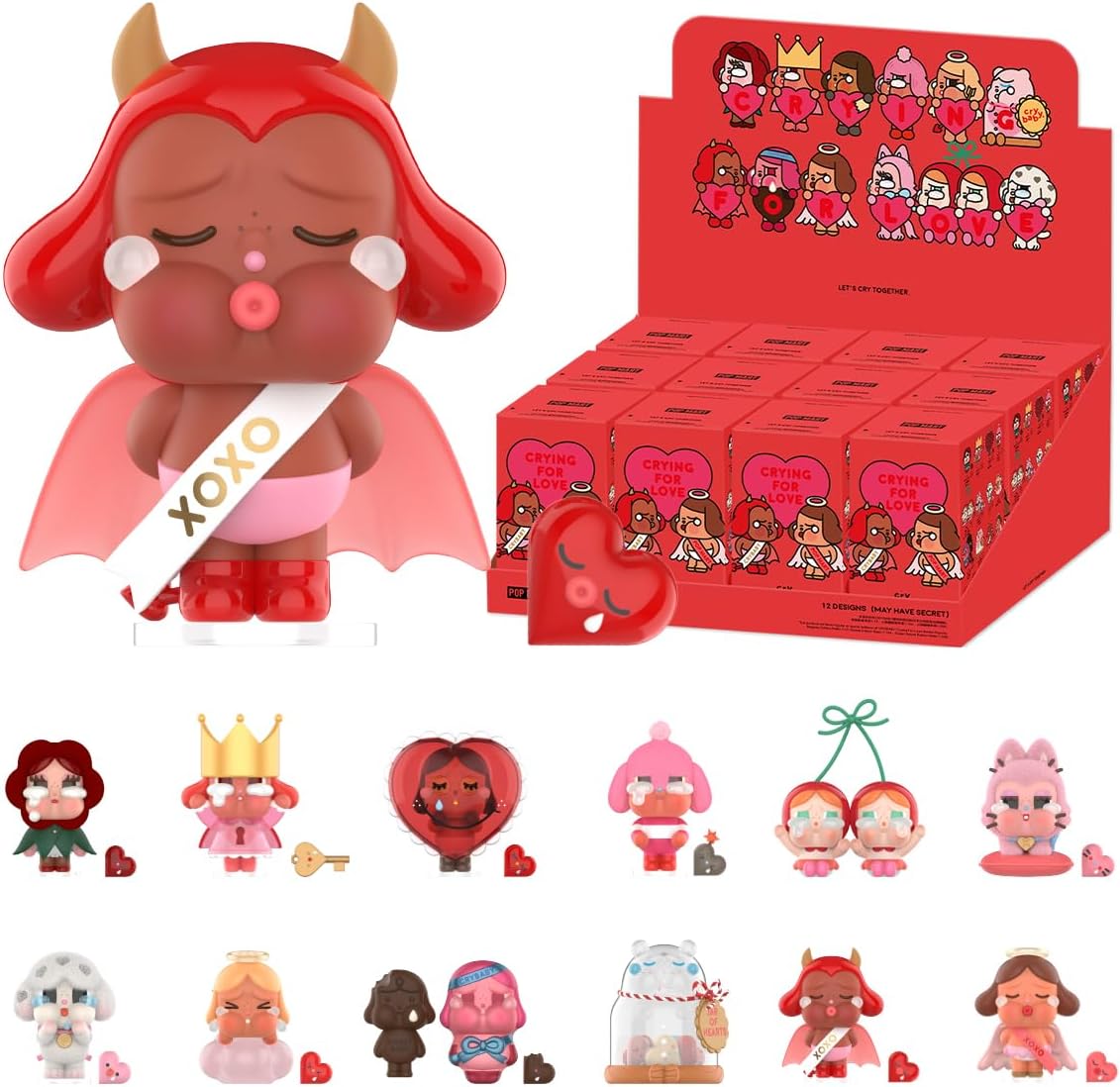 POP MART CRYBABY Crying For Love Seriess Whole Set Premium Design Gifts for Women Fan-Favorite Collectible Chic Art Toy Action Figure