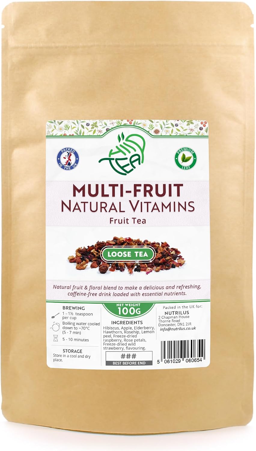 Multi-Fruit Loose Fruit & Herbal Tea - Natural Vitamins & Minerals (100g)