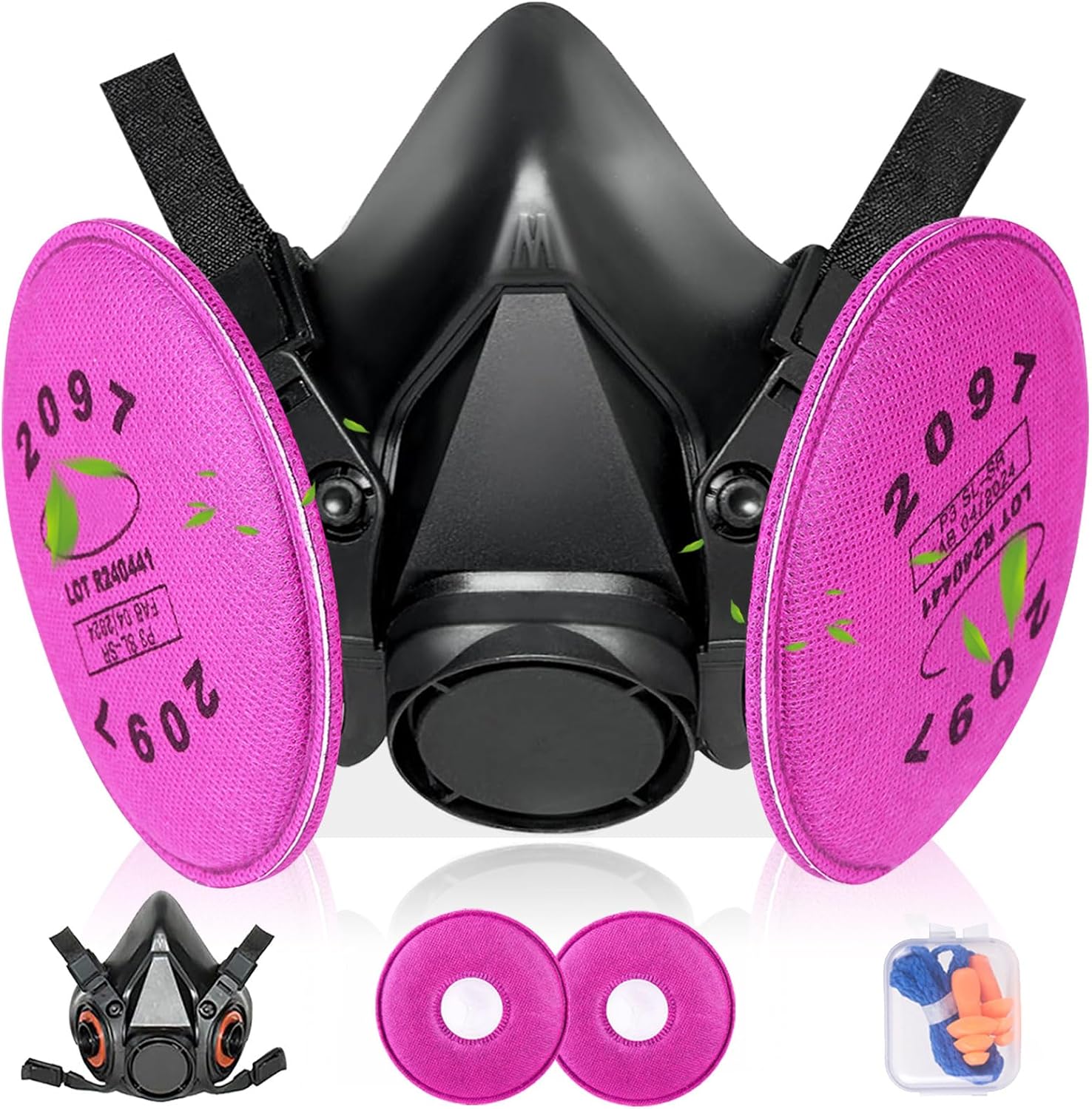 Respirator Mask with Filters, Reusable Respirator Mask for Chemical, Painting, Epoxy Resin, Woodworking
