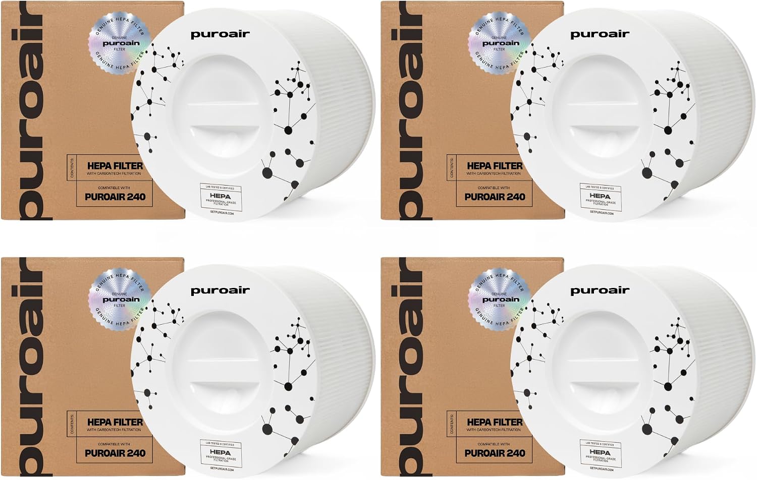 PuroAir 240 Replacement Filter - Genuine 240 Filter Replacement (4PK)