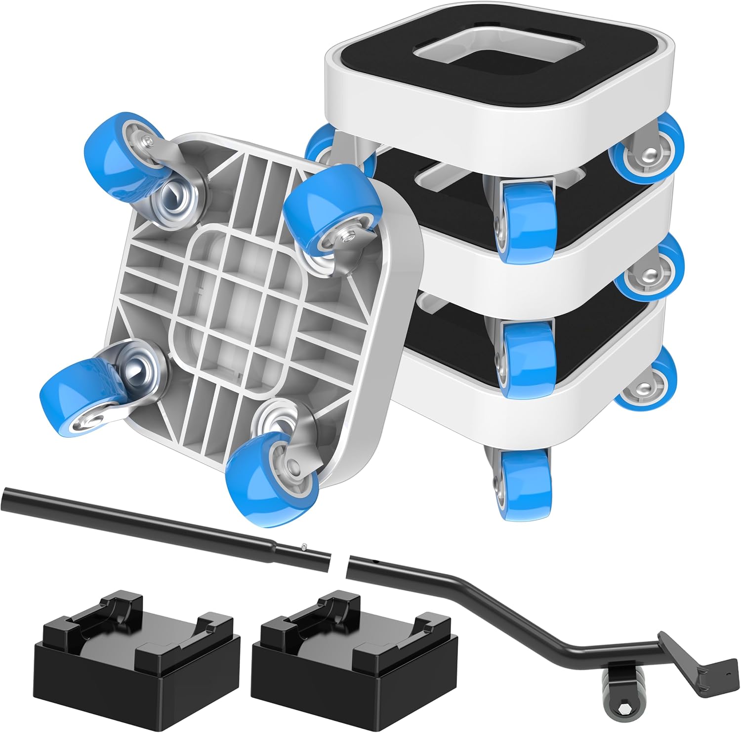 New Upgrade Furniture Sliders - Furniture Movers with Wheels & Groove | Furniture Lift Mover Tool Set with 360° Rotatable Wheels - Furniture Dolly for Moving Heavy Duty Sofa Bed Supports to 750lb