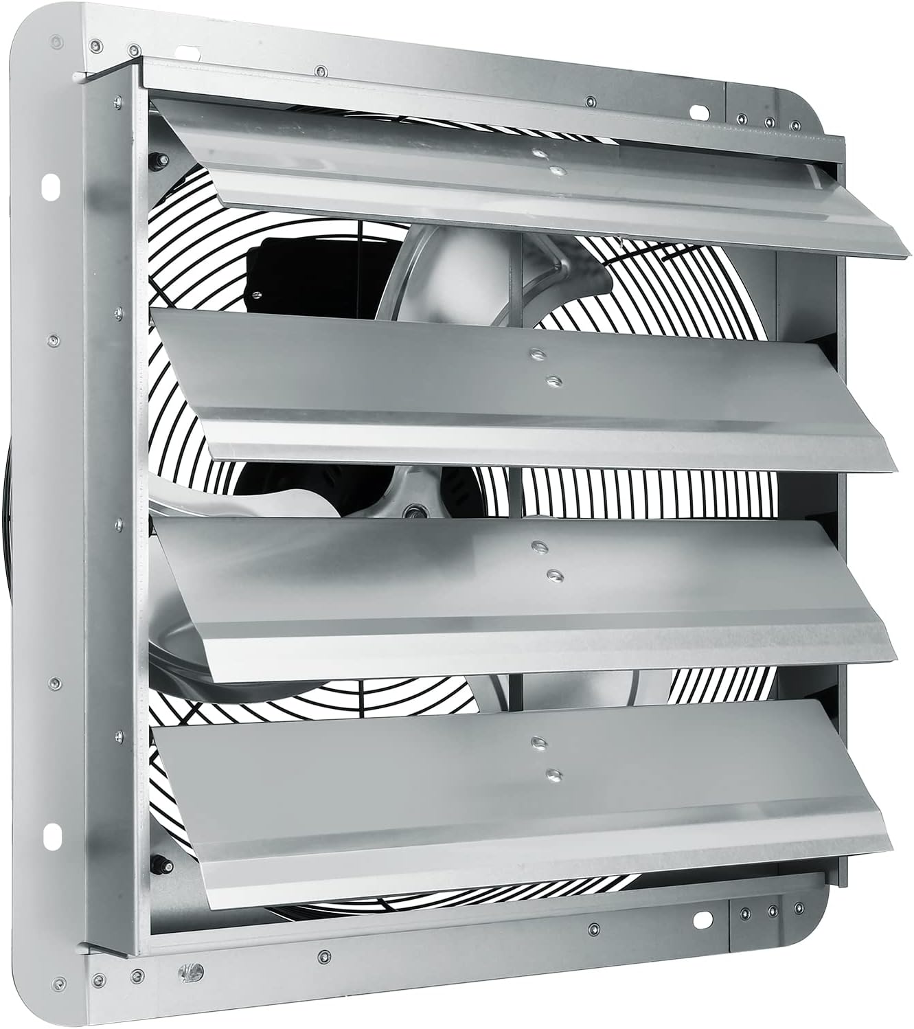 VEVOR Shutter Exhaust Fan, 16'' with Various Speeds, AC-motor, 2000 CFM, Wall Mount Attic Fan, Ventilation and Cooling for Greenhouses, Garages, Sheds, FCC