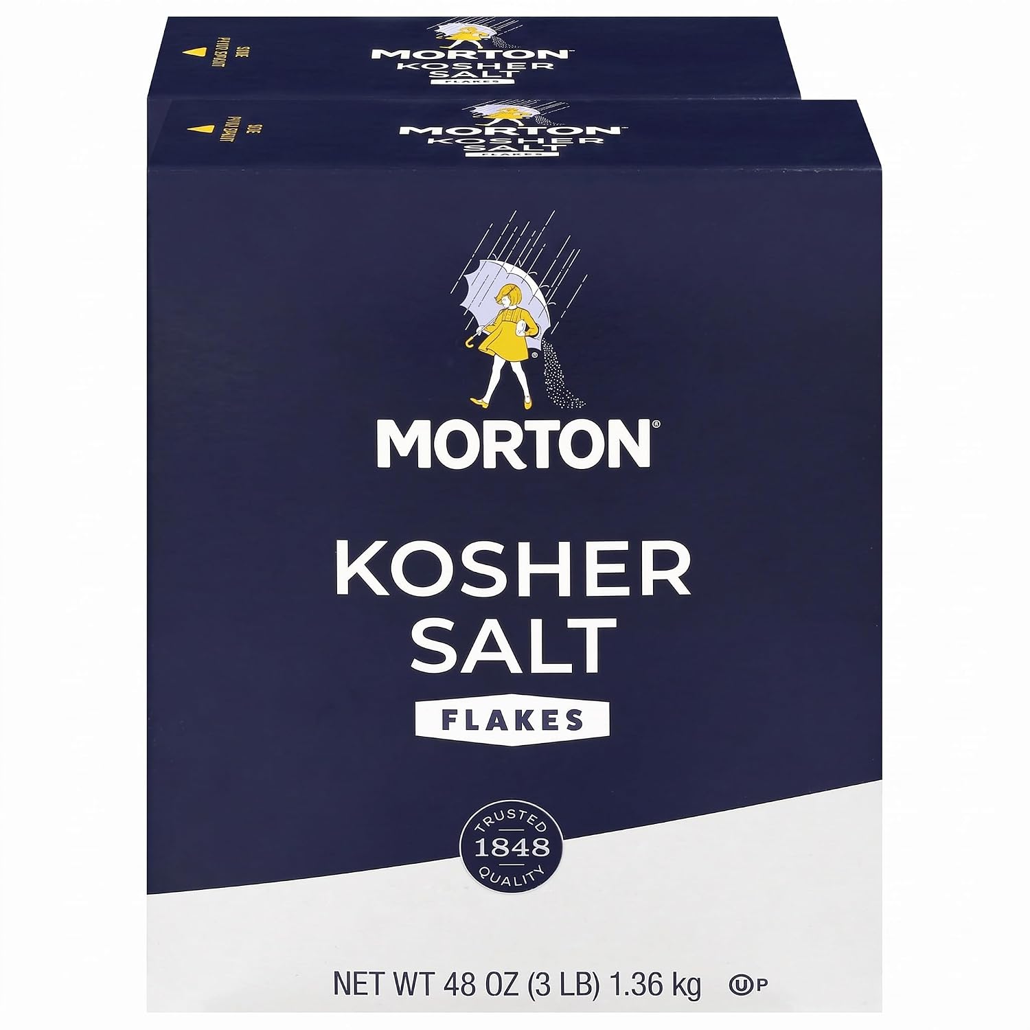 Morton Kosher Salt Coarse Cooking Salt (48 oz / 3 lb), 2-Pack