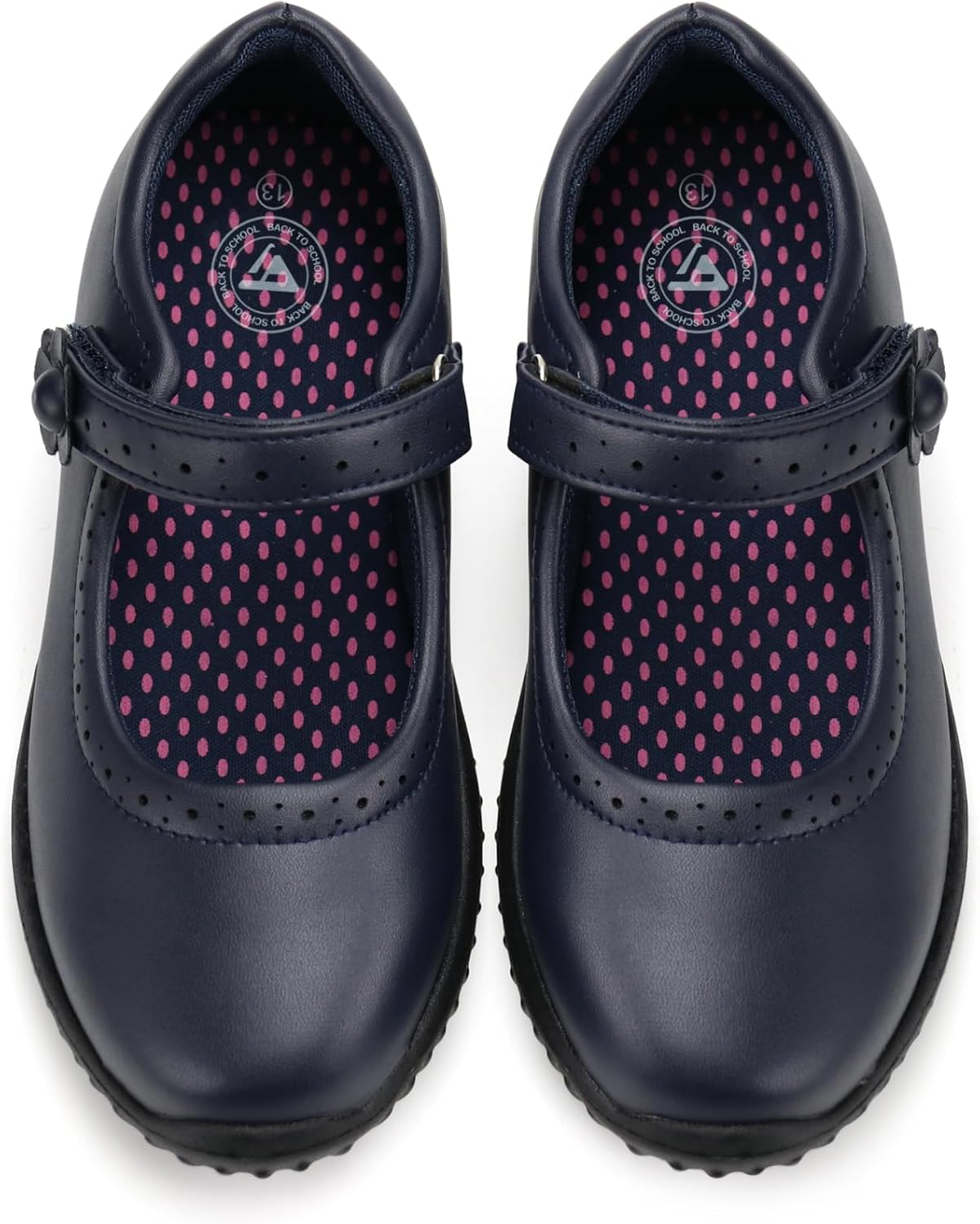 JABASIC Girl's Mary Jane School Uniform Shoes