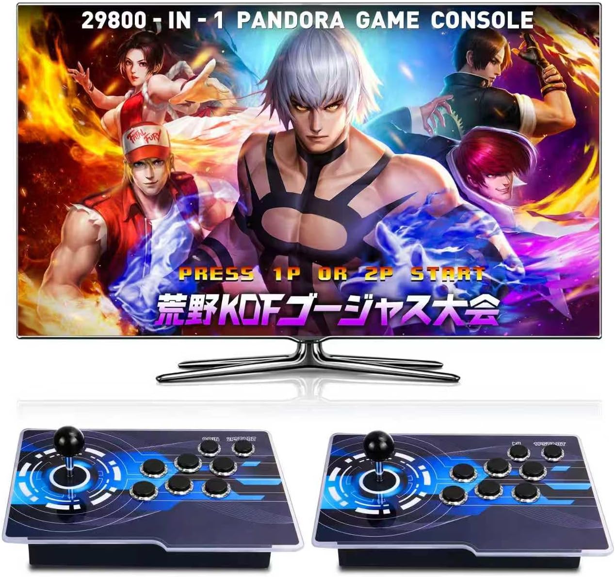 29800-in-1 Pandora Arcade, Dual Hosts, 4-Player 3D, 128GB Storage
