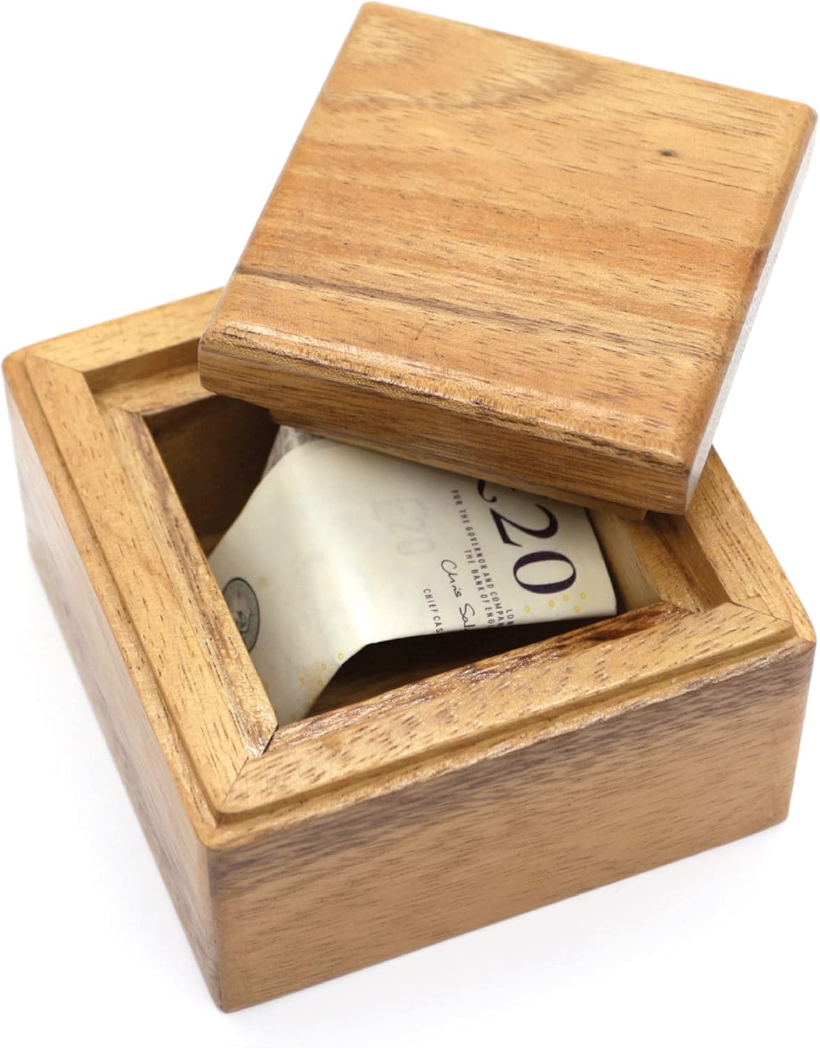 BSIRI Locked Box- Secret Box Brain Teaser Wooden Puzzle Boxes with Hidden Compartments. Ideal Mystery Jewelry, 3D Puzzle Lock, Gift Card, and Money Puzzle Box