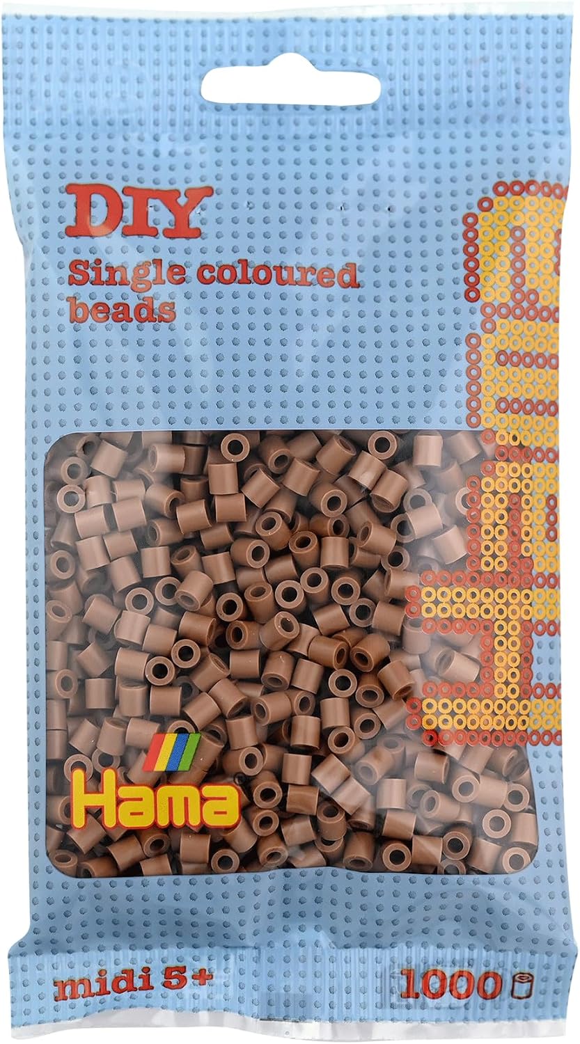 Hama Beads Bag | Approx. 1000 Midi Fuse Beads | Mosaic Decoration Arts & Craft for Creative Children Ages 5+ | Nougat