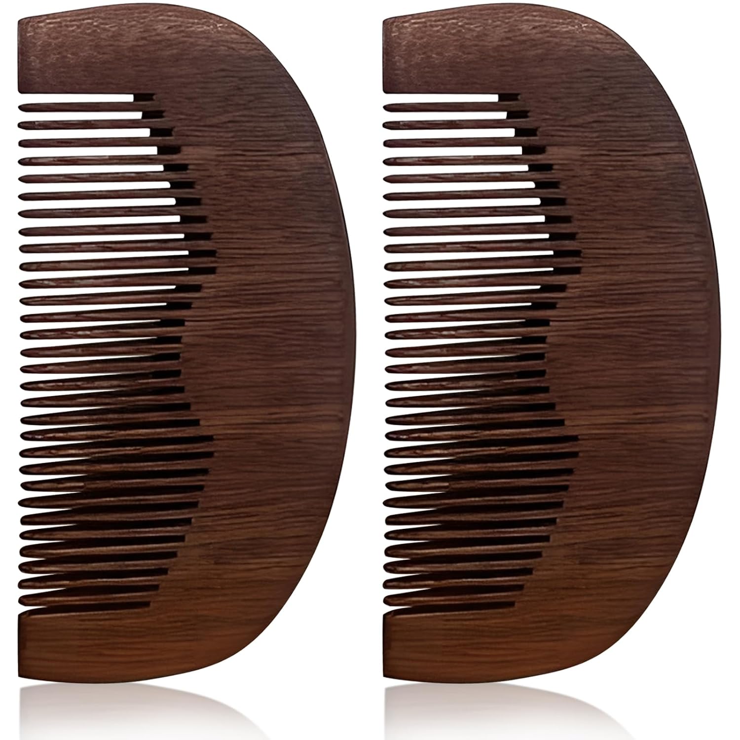 Beard & Mustache Wood Comb - Ideal for Oils and Balms, Anti-Static for All Beard Types, Pocket-Sized