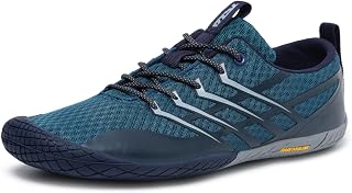 TSLA Men's Trail Running Shoes, Lightweight Athletic Zero Drop Barefoot Shoes, Non Slip Outdoor Walking Minimalist Shoes