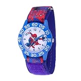 MARVEL Spider-Man Kids' Plastic Time Teacher Analog Quartz Nylon Strap Watch