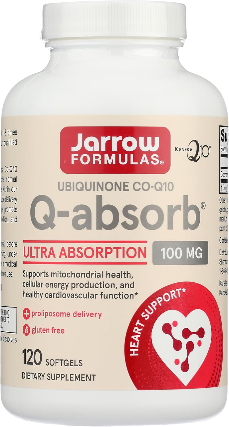 Jarrow Formulas Jarrow Q-Absorb (Coq10) (100mg, 120 Softgels), 1 Units