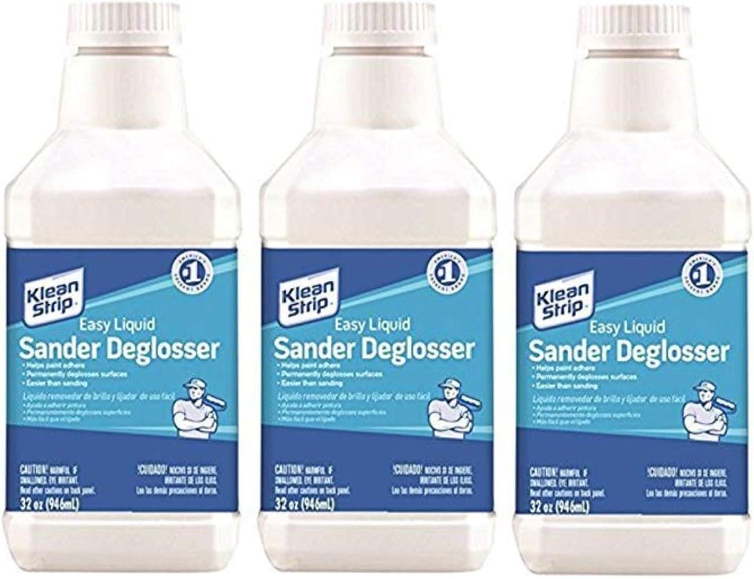 Klean-Strip QWN285 Quart Easy Liquid Sander Deglosser - 3 Pack (3)