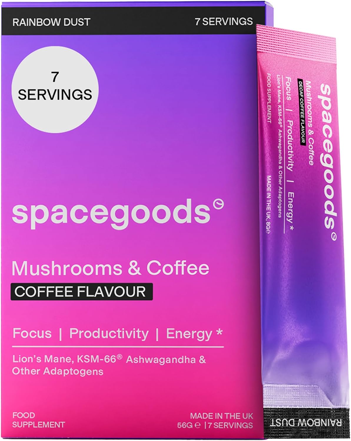 Spacegoods Rainbow Dust 7 Day Sachet Pack | Coffee
