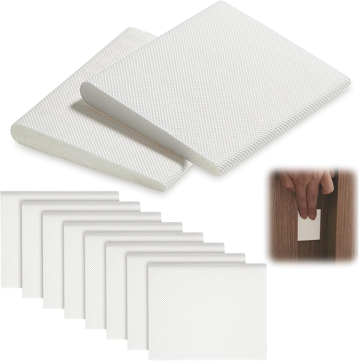 Zonon 8 Pcs Door Corner Seals Foam Traditional White