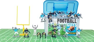 Kaskey Kids Football Guys – Navy/Light Blue Inspires Kids Imaginations with Endless Hours of Creative, Open-Ended Play – Includes 2 Teams & Accessories – 28 Pieces in Every Set!