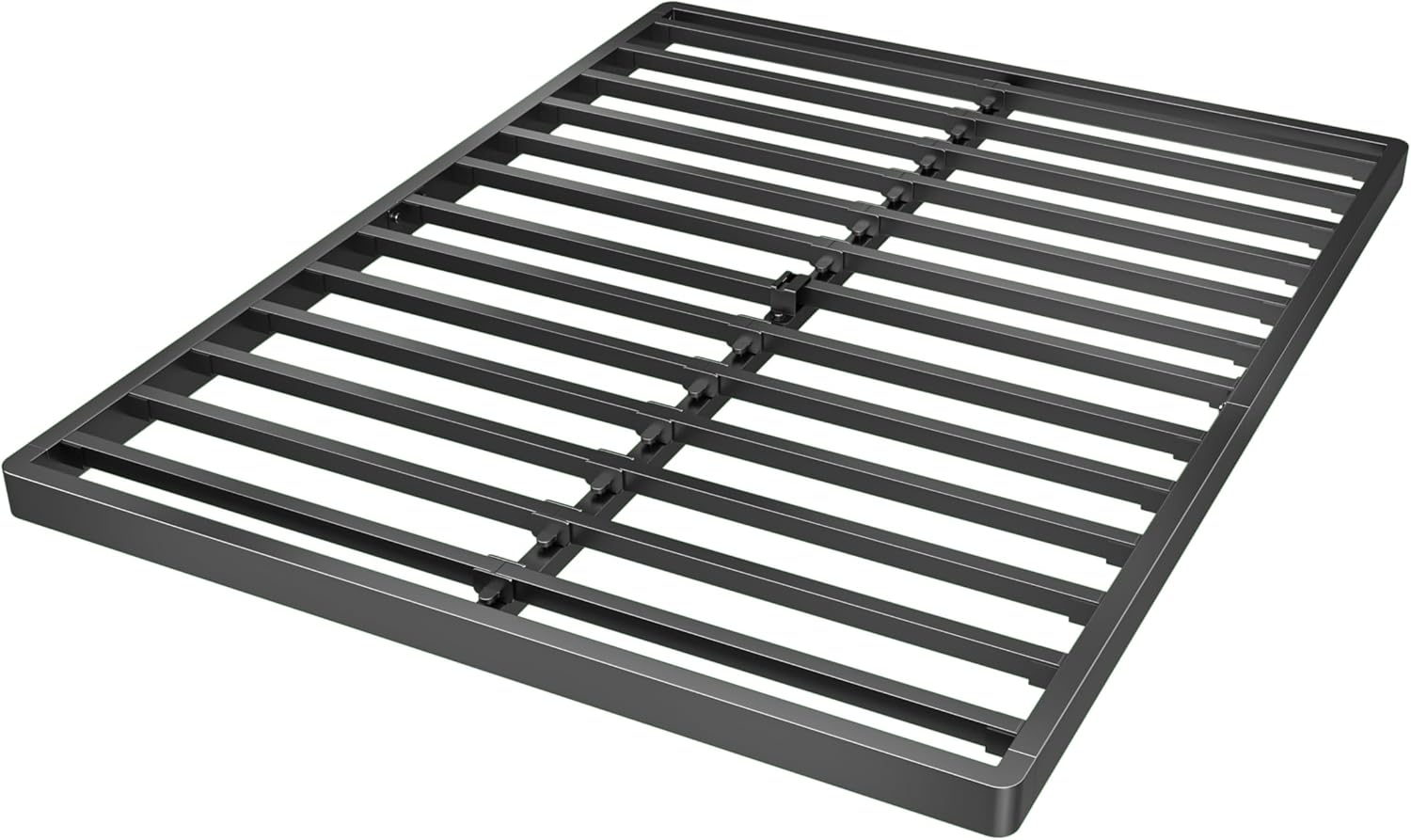 2 Inch King Box Spring Low Profile, Heavy Duty Metal Box Spring Bed Base, Bunkie Board Bed Slat Replacement, Mattress Foundation, Easy Assembly, Noise Free