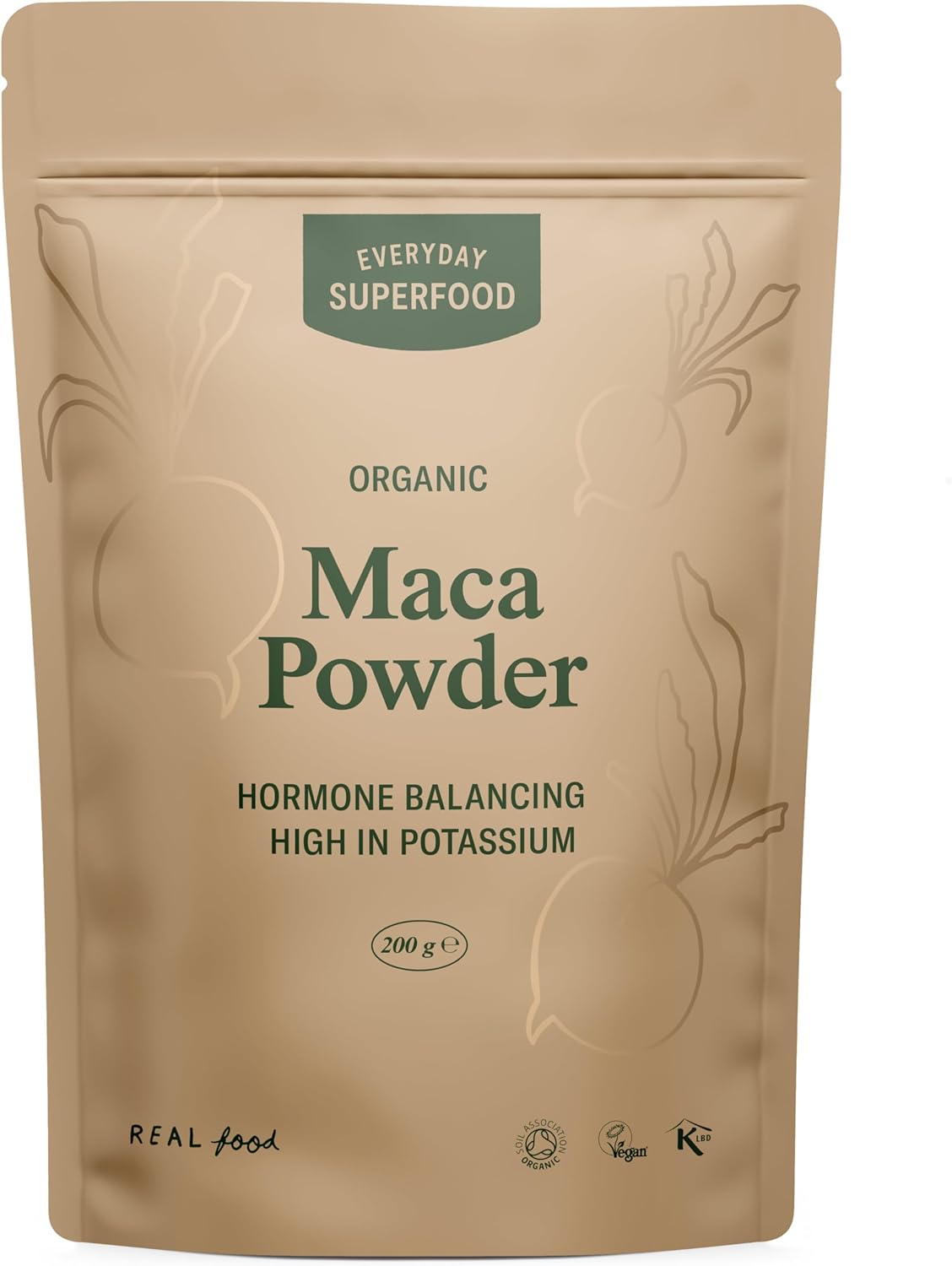 Everyday Superfood Organic Maca Powder 200g Pure Dried Maca Root Powder Great in Acai & Maqui Blend, Certified Organic, Vegan and Kosher