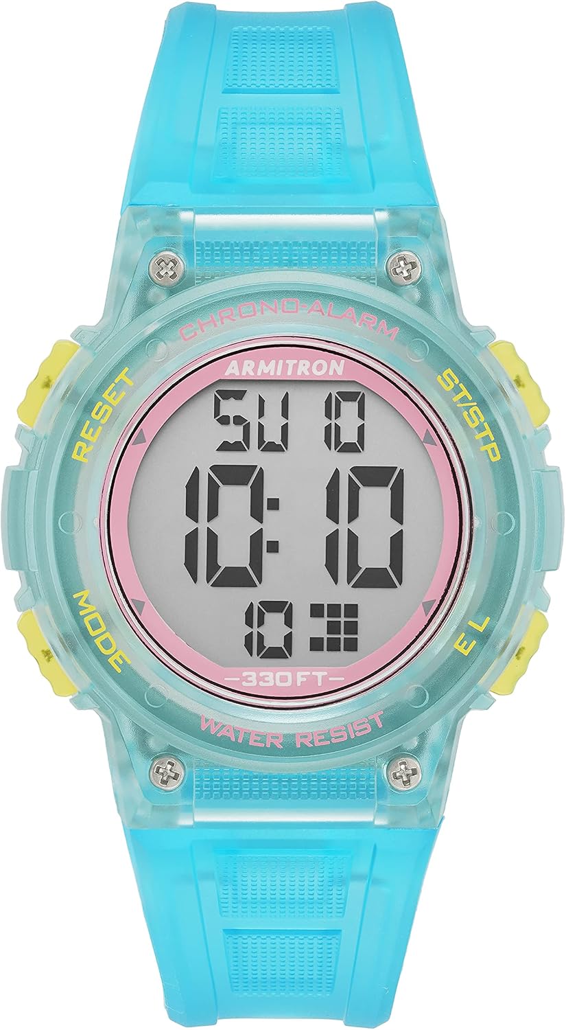 Armitron Sport Women's Digital Chronograph Resin Strap Watch, 45/7086
